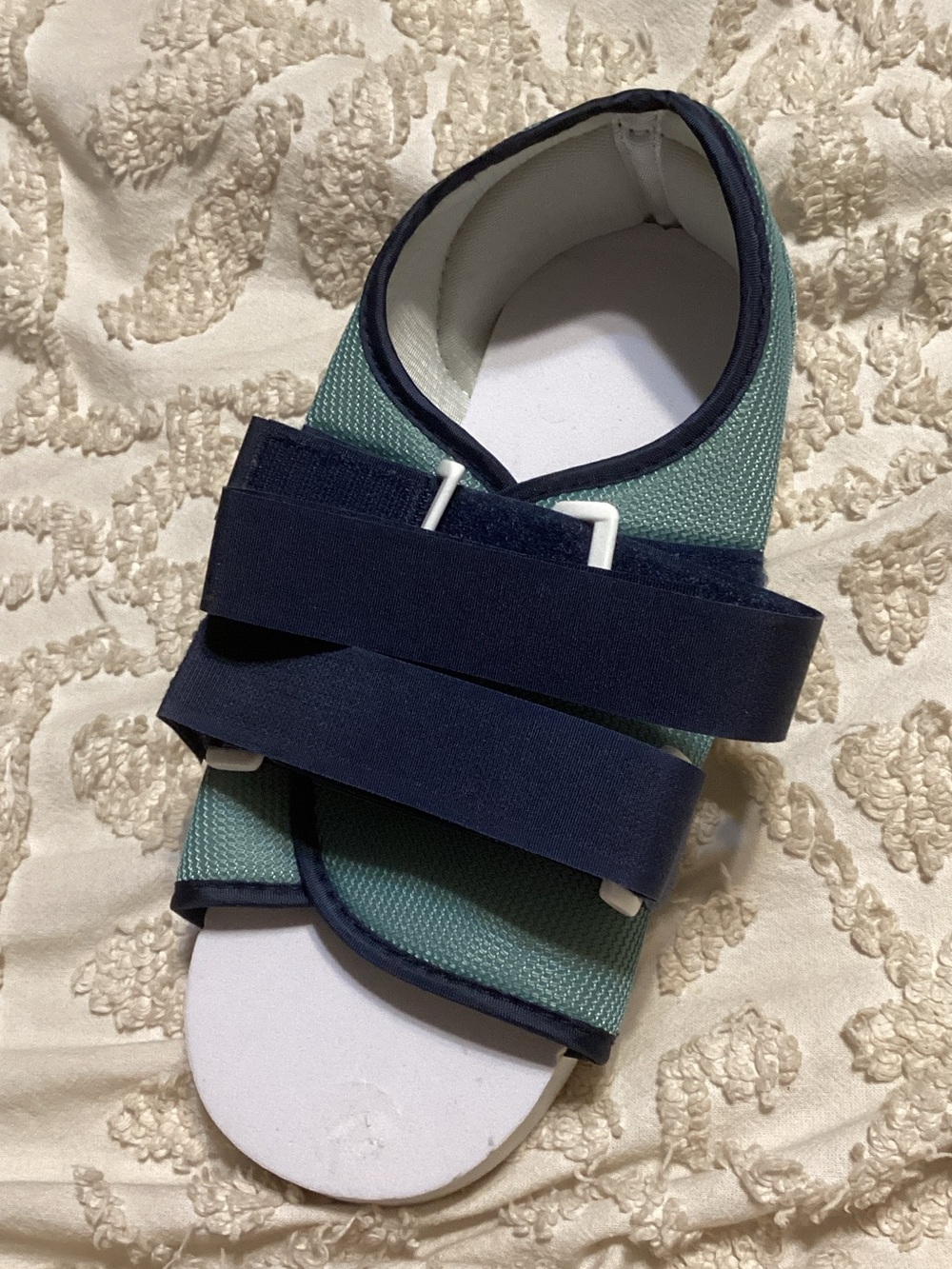 Adjustable Teal and Navy Therapeutic Sandal